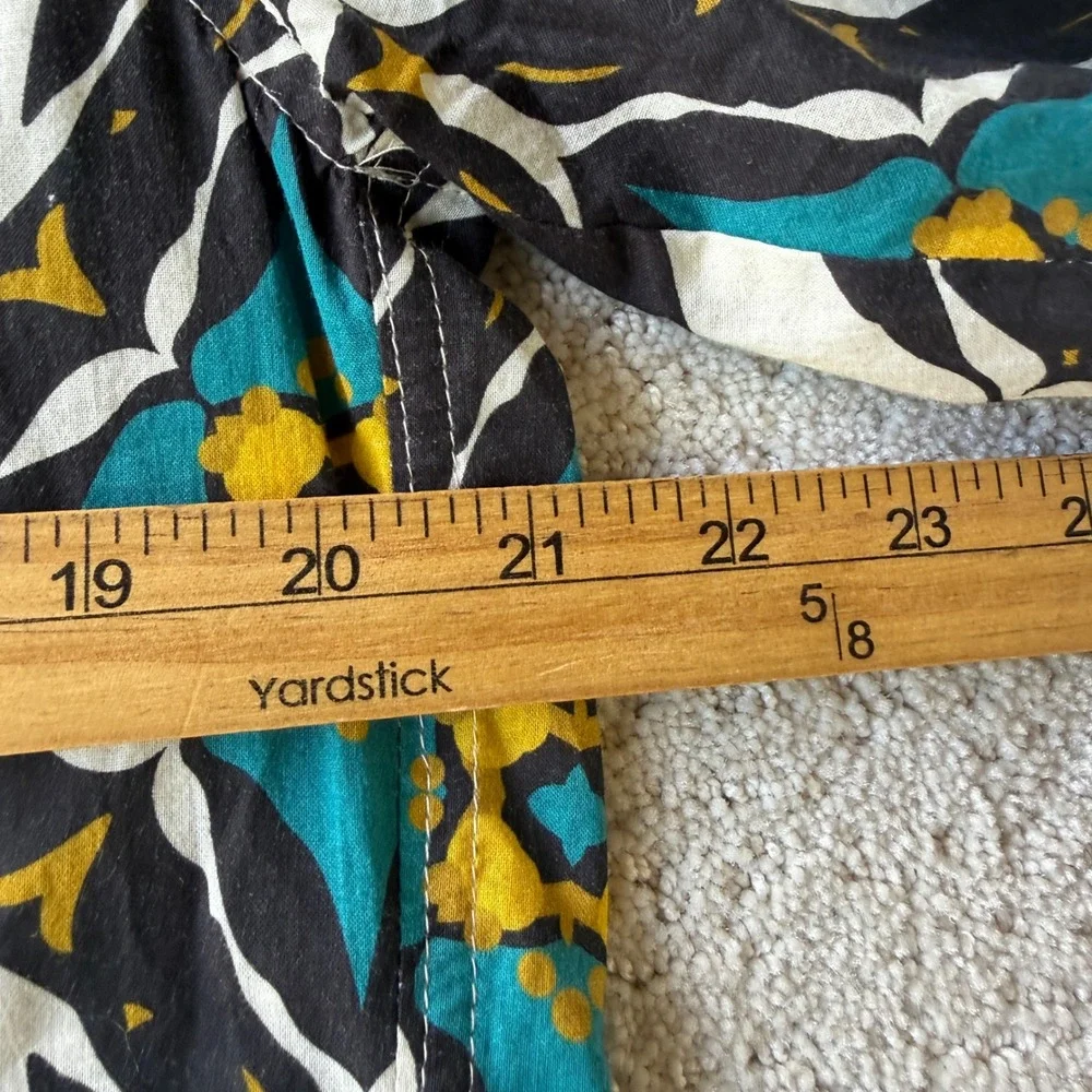 Anthropologie Exquise Button Down Shirt 4 Multi Geometric Kaleidoscope Print - Picture 10 of 15